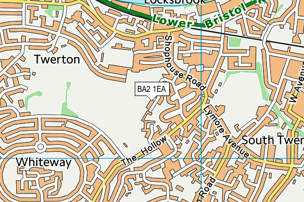 BA2 1EA map - OS VectorMap District (Ordnance Survey)