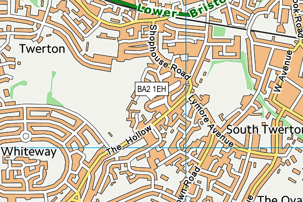 BA2 1EH map - OS VectorMap District (Ordnance Survey)