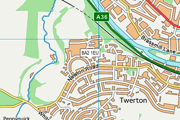 BA2 1EU map - OS VectorMap District (Ordnance Survey)