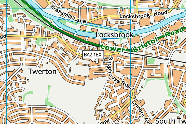 BA2 1EX map - OS VectorMap District (Ordnance Survey)