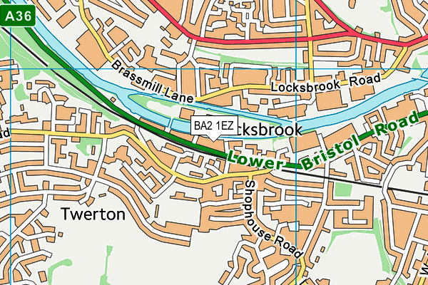 BA2 1EZ map - OS VectorMap District (Ordnance Survey)