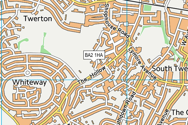 BA2 1HA map - OS VectorMap District (Ordnance Survey)