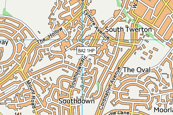 BA2 1HP map - OS VectorMap District (Ordnance Survey)