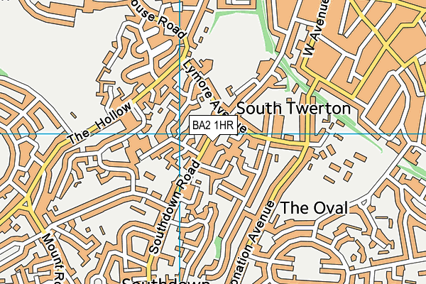 BA2 1HR map - OS VectorMap District (Ordnance Survey)