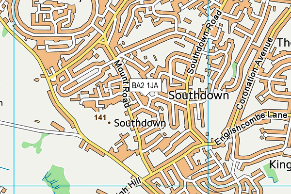 BA2 1JA map - OS VectorMap District (Ordnance Survey)