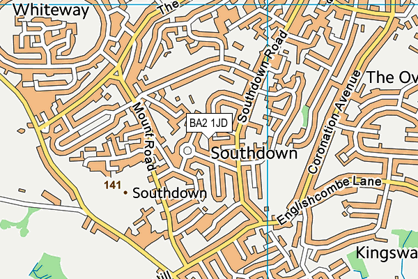 BA2 1JD map - OS VectorMap District (Ordnance Survey)