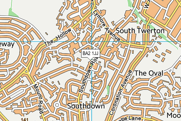 BA2 1JJ map - OS VectorMap District (Ordnance Survey)