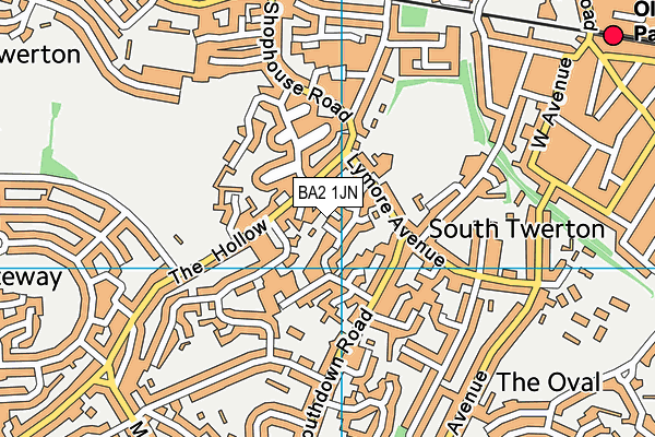 BA2 1JN map - OS VectorMap District (Ordnance Survey)