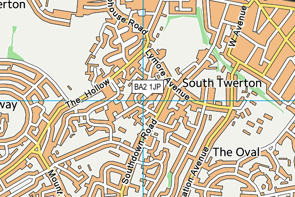 BA2 1JP map - OS VectorMap District (Ordnance Survey)