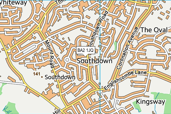 BA2 1JQ map - OS VectorMap District (Ordnance Survey)