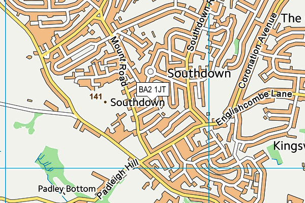BA2 1JT map - OS VectorMap District (Ordnance Survey)