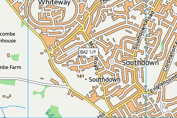 BA2 1JY map - OS VectorMap District (Ordnance Survey)