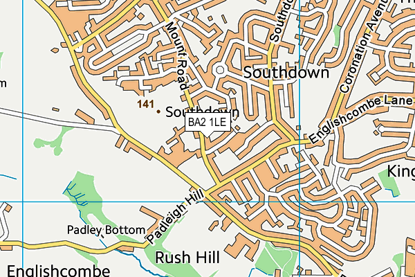BA2 1LE map - OS VectorMap District (Ordnance Survey)