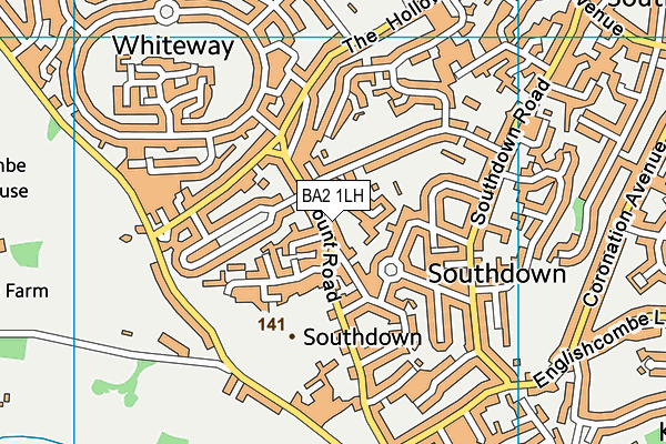 BA2 1LH map - OS VectorMap District (Ordnance Survey)