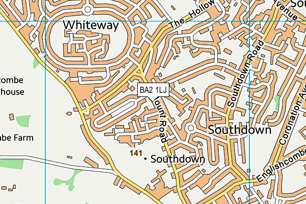 BA2 1LJ map - OS VectorMap District (Ordnance Survey)