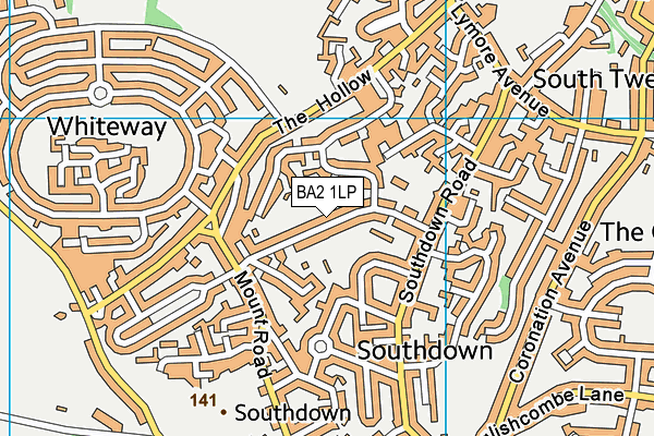 BA2 1LP map - OS VectorMap District (Ordnance Survey)