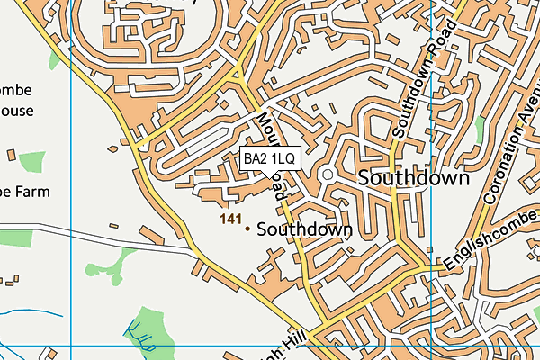 BA2 1LQ map - OS VectorMap District (Ordnance Survey)