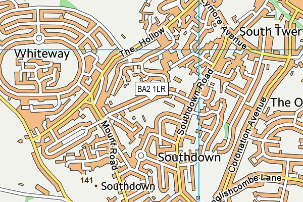 BA2 1LR map - OS VectorMap District (Ordnance Survey)