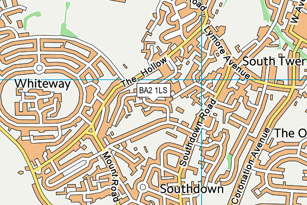 BA2 1LS map - OS VectorMap District (Ordnance Survey)