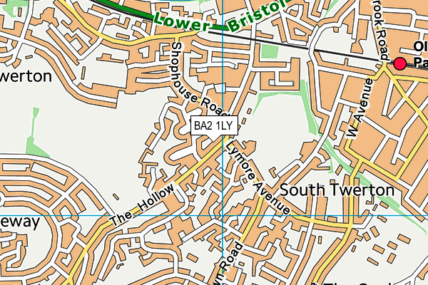 BA2 1LY map - OS VectorMap District (Ordnance Survey)