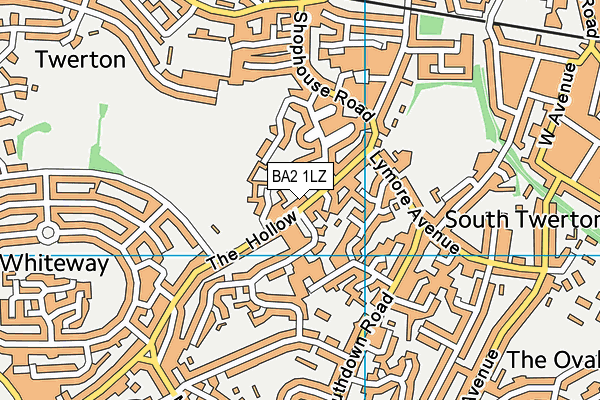 BA2 1LZ map - OS VectorMap District (Ordnance Survey)