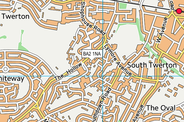 BA2 1NA map - OS VectorMap District (Ordnance Survey)