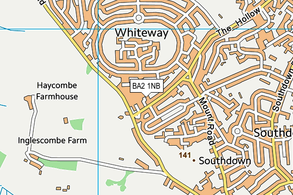 BA2 1NB map - OS VectorMap District (Ordnance Survey)