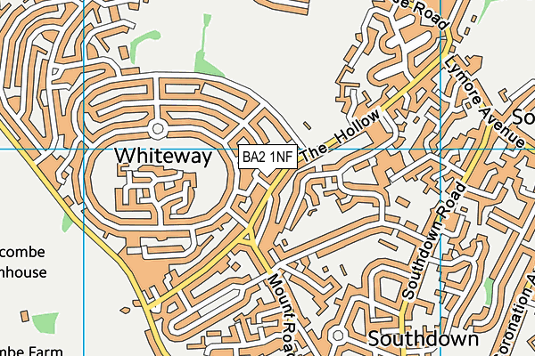 BA2 1NF map - OS VectorMap District (Ordnance Survey)