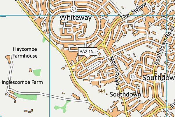 BA2 1NJ map - OS VectorMap District (Ordnance Survey)