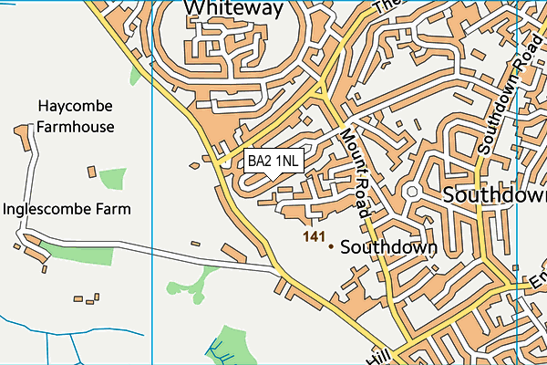 BA2 1NL map - OS VectorMap District (Ordnance Survey)