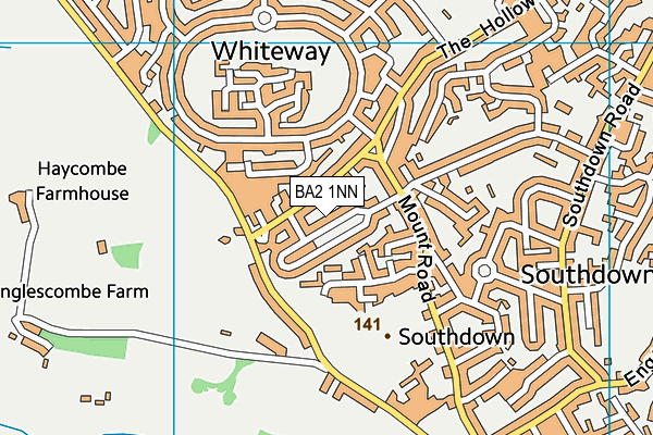 BA2 1NN map - OS VectorMap District (Ordnance Survey)