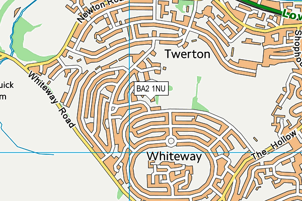 BA2 1NU map - OS VectorMap District (Ordnance Survey)