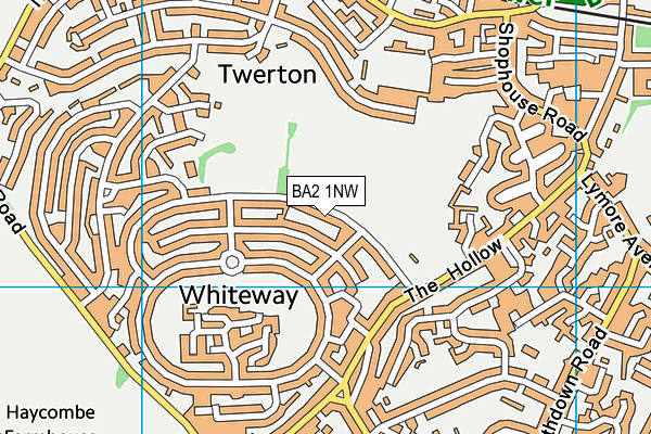 BA2 1NW map - OS VectorMap District (Ordnance Survey)