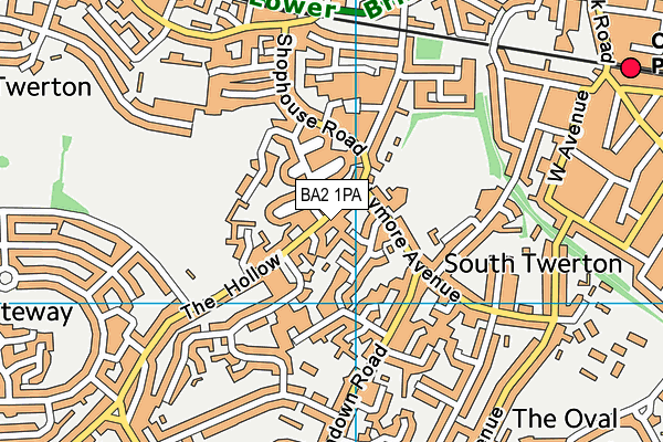 BA2 1PA map - OS VectorMap District (Ordnance Survey)