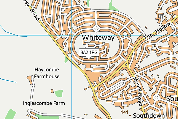 BA2 1PG map - OS VectorMap District (Ordnance Survey)