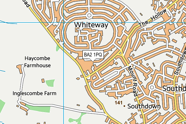 BA2 1PQ map - OS VectorMap District (Ordnance Survey)