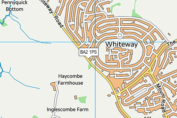 BA2 1PS map - OS VectorMap District (Ordnance Survey)