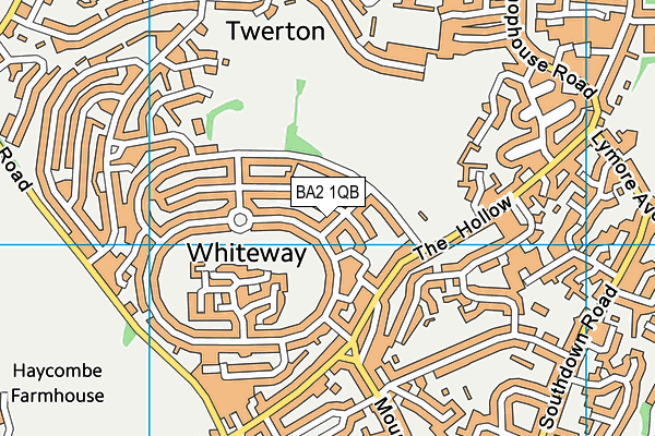 BA2 1QB map - OS VectorMap District (Ordnance Survey)