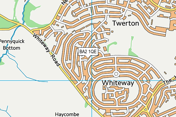 BA2 1QE map - OS VectorMap District (Ordnance Survey)