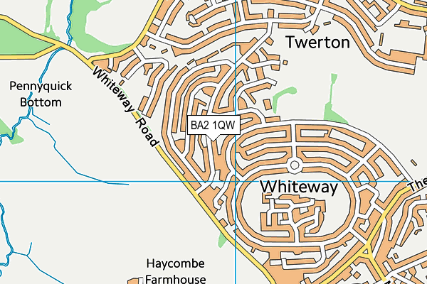 BA2 1QW map - OS VectorMap District (Ordnance Survey)