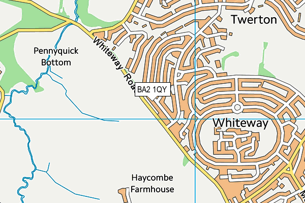 BA2 1QY map - OS VectorMap District (Ordnance Survey)