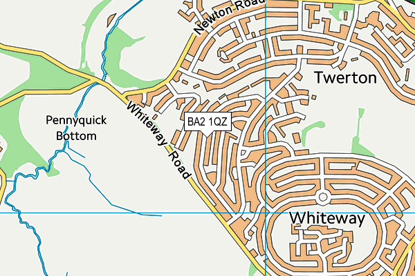 BA2 1QZ map - OS VectorMap District (Ordnance Survey)