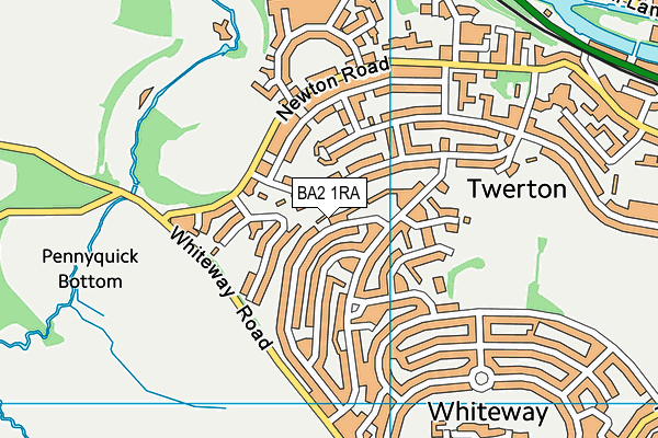 BA2 1RA map - OS VectorMap District (Ordnance Survey)