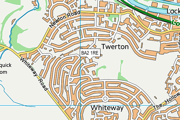 BA2 1RE map - OS VectorMap District (Ordnance Survey)