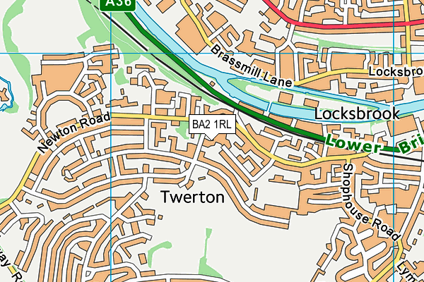 BA2 1RL map - OS VectorMap District (Ordnance Survey)