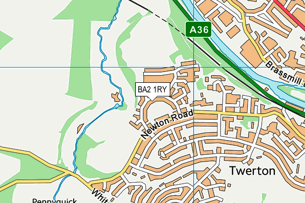 BA2 1RY map - OS VectorMap District (Ordnance Survey)
