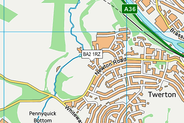 BA2 1RZ map - OS VectorMap District (Ordnance Survey)