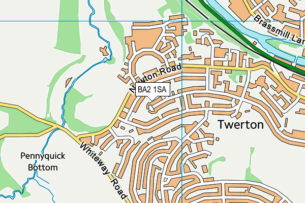 BA2 1SA map - OS VectorMap District (Ordnance Survey)