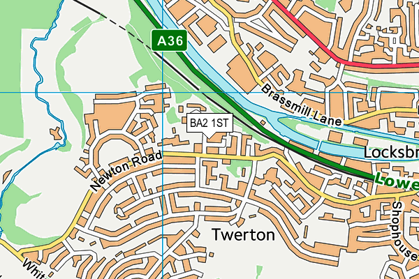 BA2 1ST map - OS VectorMap District (Ordnance Survey)