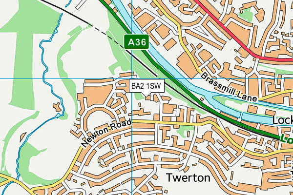 BA2 1SW map - OS VectorMap District (Ordnance Survey)